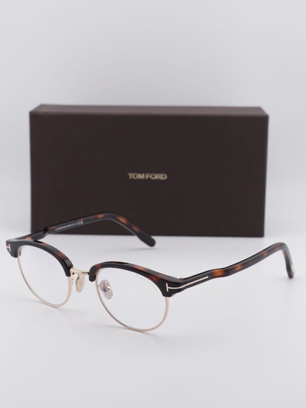Tom Ford FT5933-D-B 052 Square Eyeglasses - Havana/Gold 48mm